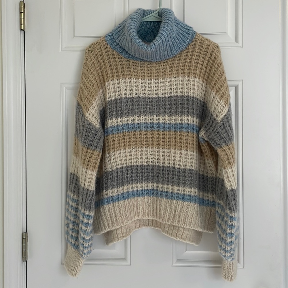 Turtle Neck, Oversized Sweater